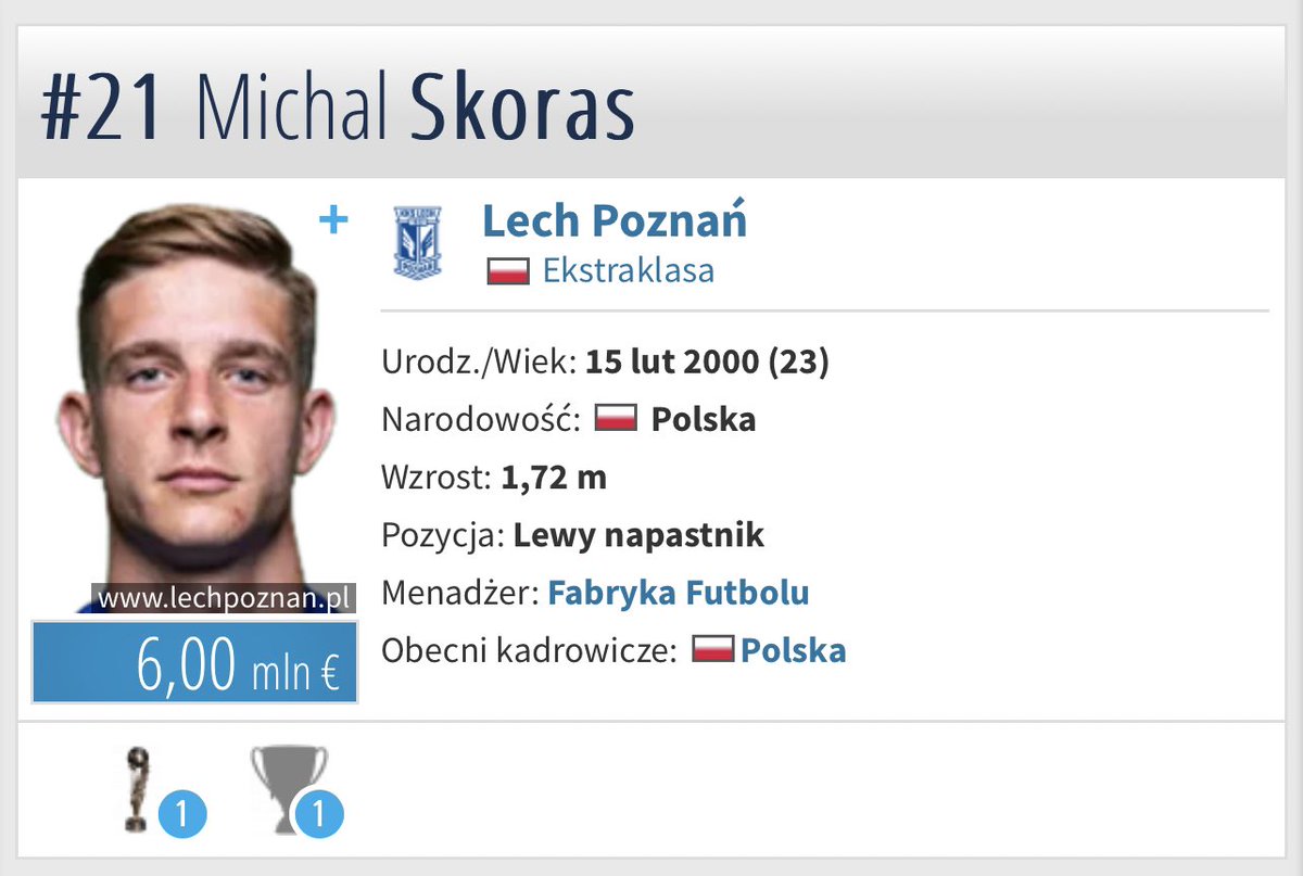 BrzozaLP's tweet photo. Potężny Skóraś zaliczył piękny wzrost wartości na transfermarkcie💪 https://t.co/ZXGpitzduP