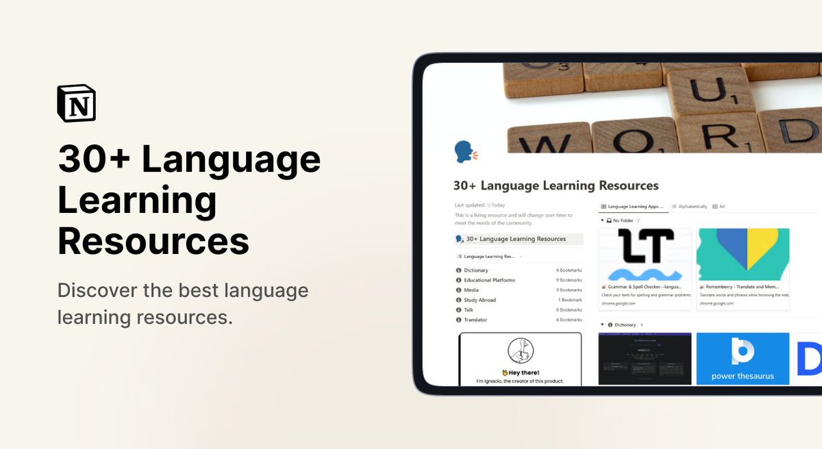TheVeller's tweet image. Knowing a second language makes you smarter. 

But most people won't find the time nor energy to learn.

That's why I built 30+ Language Learning Resources.

• Apps
• Tools
• Platforms

It's 100% FREE!

Just:

• Follow
• Like &amp;amp; share
• Reply "🗣"

I'll DM you.