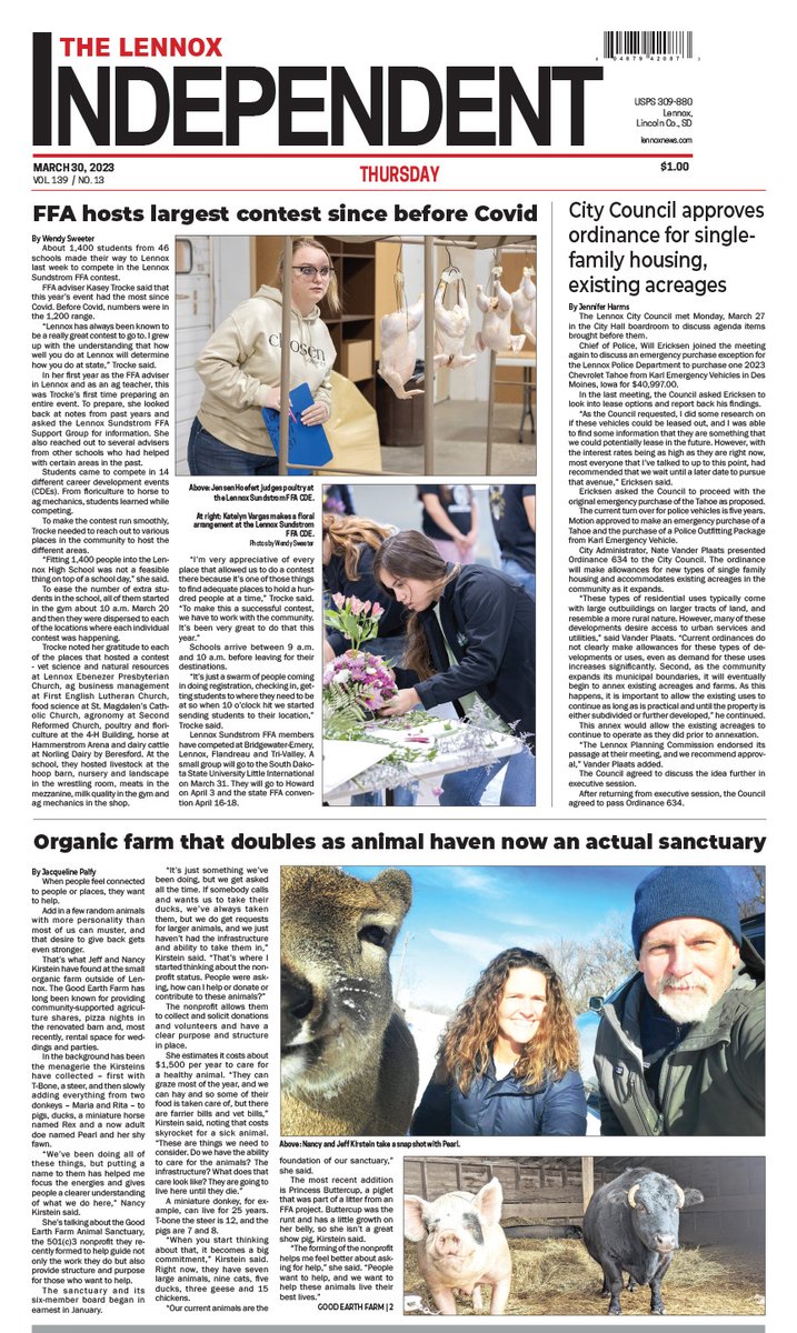 Check out this week's edition of The Lennox Independent. Available on stands now — login anytime at lennoxnews.com