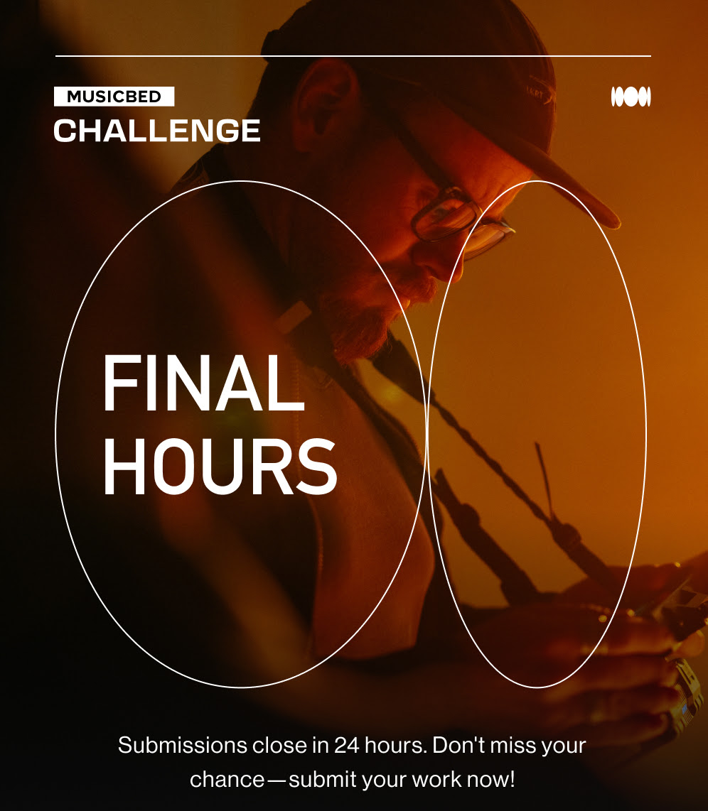 Musicbed Challenge Submissions close tomorrow, March 31, at 12:00 PM CST. Don't miss your chance- submit your work now: mscbd.fm/hoyX50Nw84w