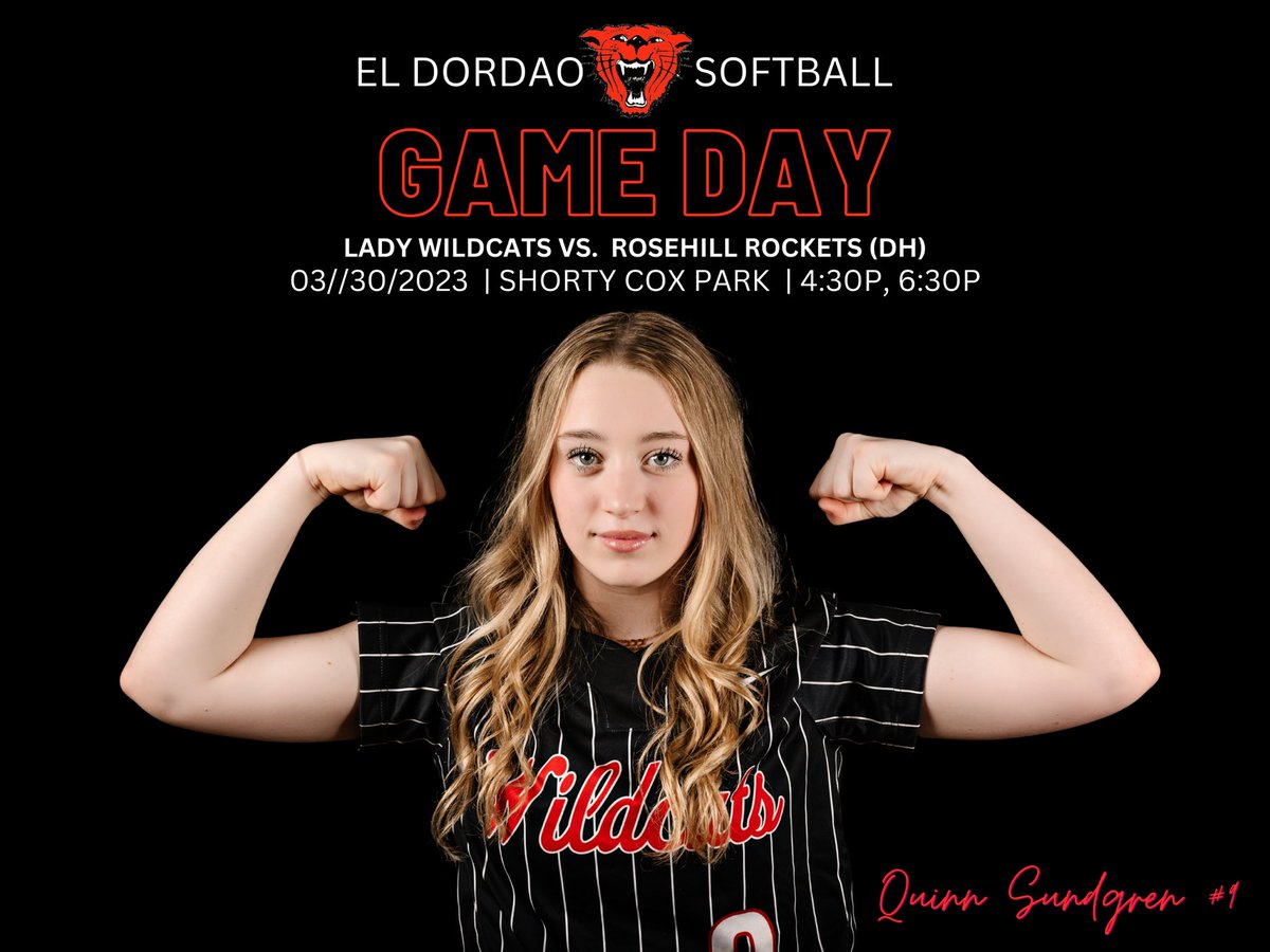 𝙂𝘼𝙈𝙀𝘿𝘼𝙔! 🥎
 
🆚 Rose Hill
🏟️ Shorty Cox Complex
📍 Rose Hill
⌚️ 4:30/6:30P
#⃣ #WinTheDay