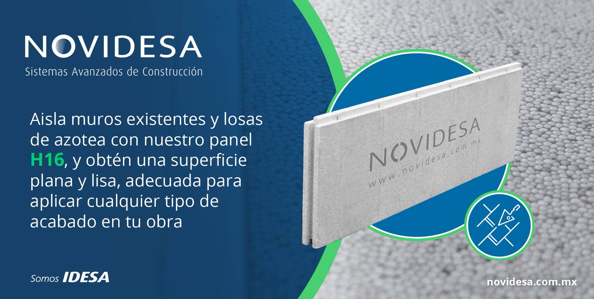 NOVIDESAsc's tweet photo. Por su configuración modular y machiembrado HOLMAK 16 proporciona hermeticidad y homogeneidad al aislamiento:
https://t.co/aAb5EzpV9m

#EPS #construccion #panelesaislantes #aislamiento #proyectosarquitectonicos #materialesdeconstruccion #lozas #muros #acabados https://t.co/NKhywsWgtx