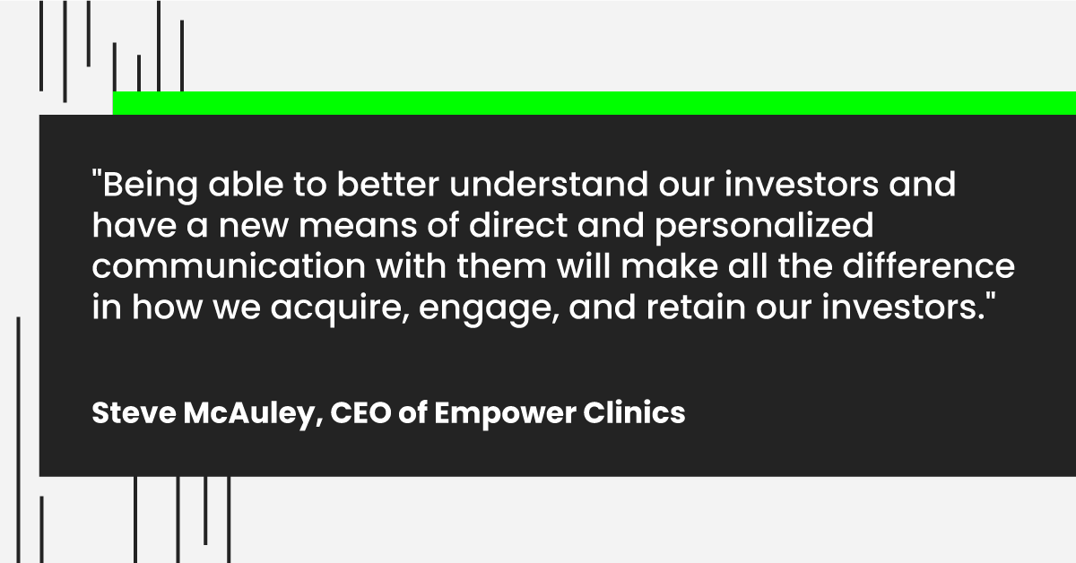 pulseIR_'s tweet photo. Hear from Steve McAuley, Chairman and CEO of @EmpowerClinics, on how #PulseIR has helped transform their company's approach to investor relations. https://t.co/z8HzlcT1L8 #IR #walletpass #investorrelations https://t.co/OqTSP2I7Lx