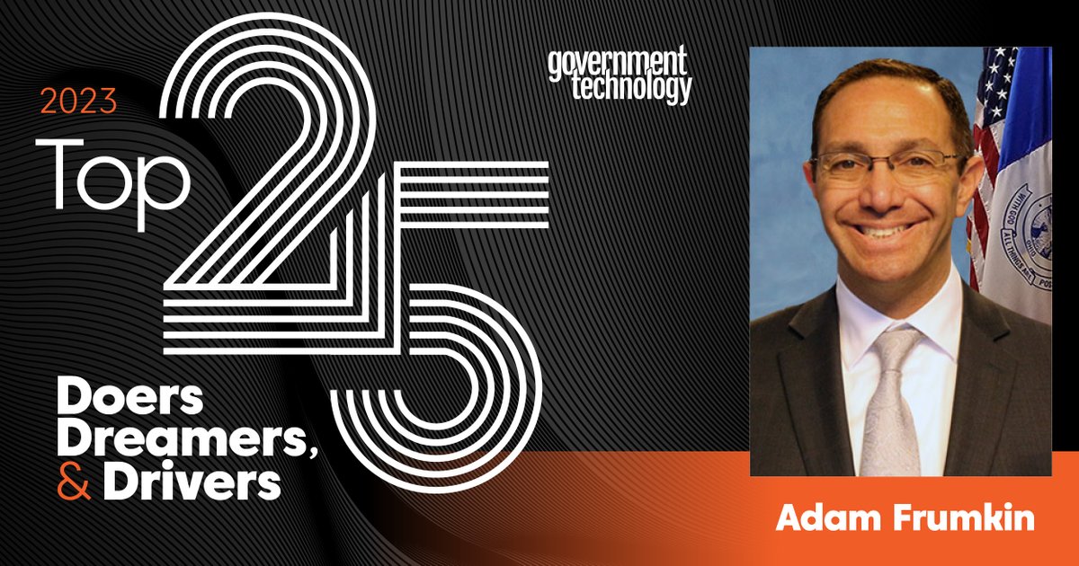 AdamFrumkin1's tweet photo. I am honored and humble that I've been selected as one of Government Technology's Top 25 Doers, Dreamers &amp; Drivers! I am very honored to serve Franklin County making a difference for our residents. This honor could not be possible without a great team. 
#FranklinCounty #FCDC https://t.co/DUc74sBWKJ