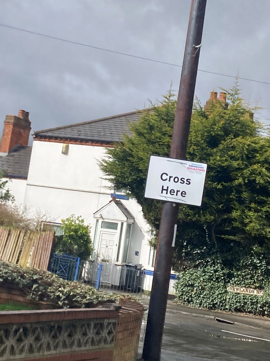 harry_moseley's tweet photo. After months of planning and organising it now feels a bit real! The signs are going up… over 200 around the 26 mile route. Now we just need Sunday , the sunshine and our walkers and amazing volunteers to arrive 😊 harry would be proud this is back in Brum @brumwalkathon https://t.co/w0UfdNQp3A