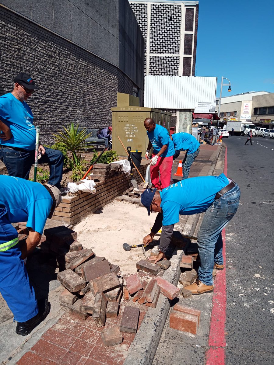 gtp_the's tweet photo. A big thanks to our Infrastructure team for the better. bellville. together. campaign who started working on the much-needed repairs to paving in the Bellville CBD. It's up to all of us to come together to create a BETTER BELLVILLE TOGETHER!

#betterbellvilletogether #myGTP #CoCT https://t.co/08XdlmNhe7