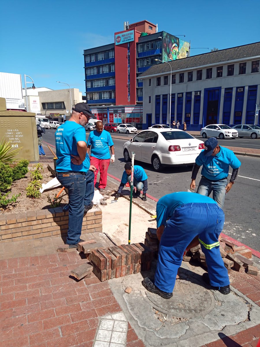 gtp_the's tweet photo. A big thanks to our Infrastructure team for the better. bellville. together. campaign who started working on the much-needed repairs to paving in the Bellville CBD. It's up to all of us to come together to create a BETTER BELLVILLE TOGETHER!

#betterbellvilletogether #myGTP #CoCT https://t.co/08XdlmNhe7