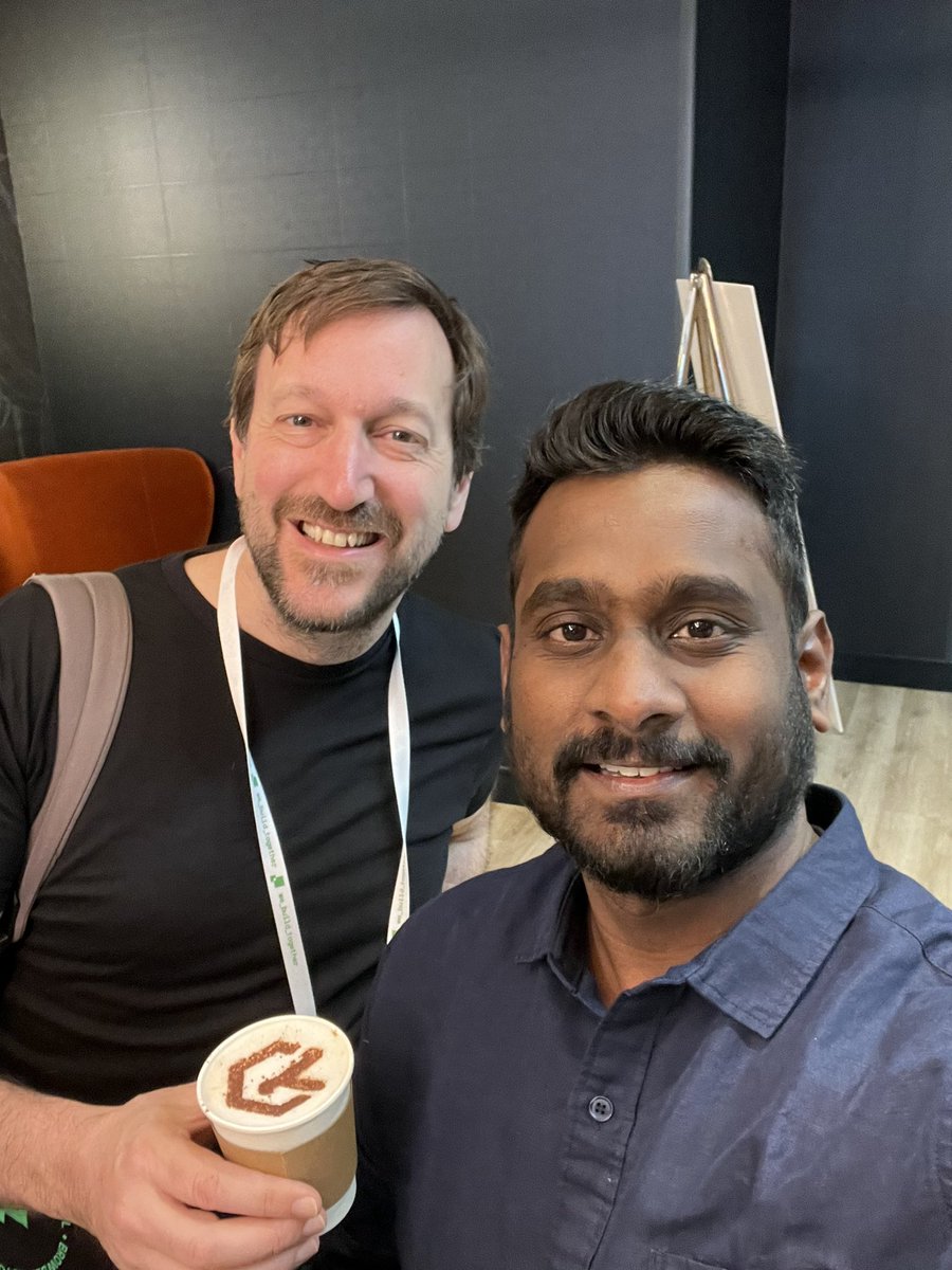 manoj9788's tweet image. Good start for the day with a nice #lambdatest coffee and with my fav person in this conference @shs96c so good to meet after long!