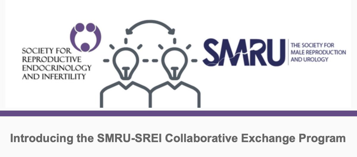 The @ASRM_org and @ReprodMed_SMRU have partnered to offer a fantastic opportunity to have REI's and reproductive urologists collaborate: the SMRU-SREI Collaborative Exchange Program. Sign up today! surveymonkey.com/r/T9C2G5T
