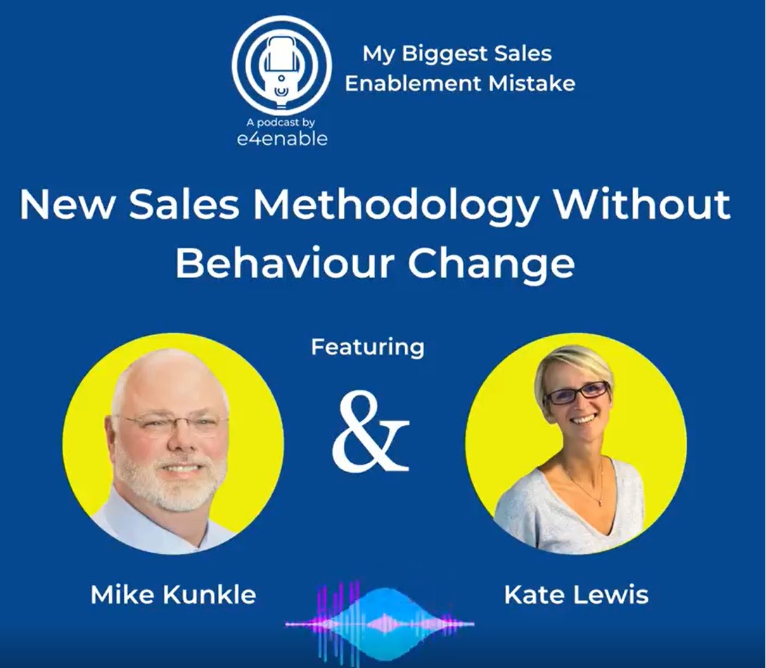 Mike_Kunkle's tweet photo. #SalesEnablement #Podcast!
PROCESS, METHODOLOGY, COMPETENCIES, OH MY!
I had so much fun talking to @katellewis of @e4enable about the intersection of #SalesProcess, #SalesMethodology, and #SalesCompetencies. And, of course, what happens when you introduce a new methodology without guiding behavior change, or without a focus on the underlying competencies needed to execute it.
>>> LISTEN HERE! https://t.co/NoUiZ0Xplw
________________________
RESOURCES:
If you're looking for a full-cycle, buyer-centric methodology that is consultative, value focused, and outcome oriented, explore here:
>>> https://t.co/K8bvTHhmNN
If you want to get your managers coaching your process, methodology, and competencies more effectively, explore here:
>>> https://t.co/HLaDVINNWS
If you want to explore a software that enables competency assessments to create a culture of continuous improvement and ties that effort to results (#BusinessImpact), explore here:
>>> https://t.co/lZ8W9pPxLb
________________________
#SalesEnablement #RevenueEnablement #SalesEffectiveness #CommercialExcellence #SalesOperations #RevenueOperations #SalesOps #RevOps #SalesPerformance #SalesGrowth #PerformanceImprovement #ChangeManagement #BusinessImpact