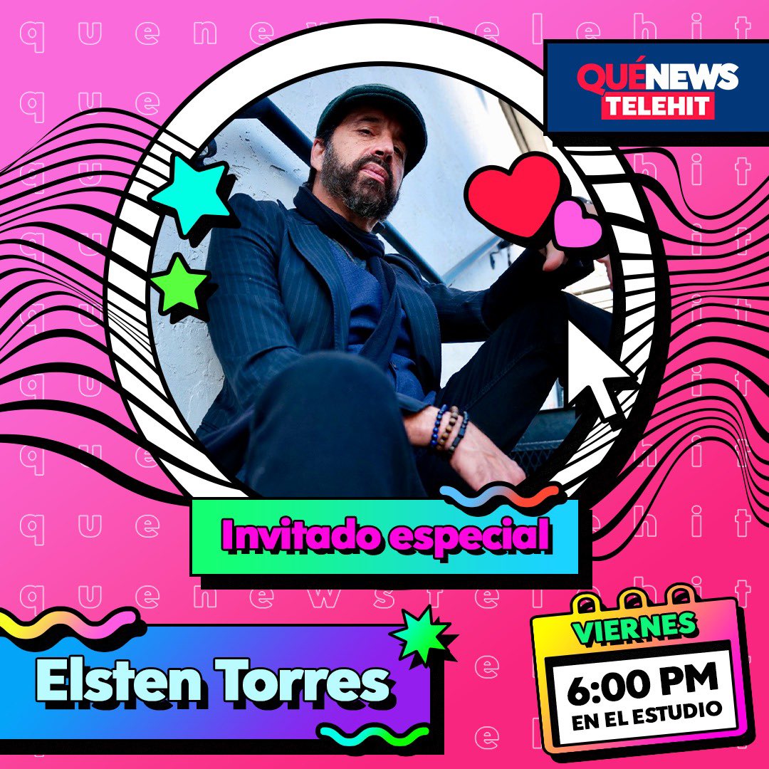 Este viernes se viene algo muy emocionante! @elstentorres estará de invitado en @quenewstelehit @telehit_musica compartiendo su música y todo lo que está pasando en esta gira por México! Viernes 6pm Mex. Acompáñenos