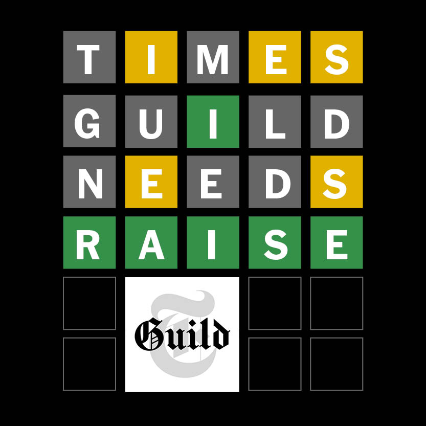 Hannah Wulkan (@hannah_wulkan) on Twitter photo It’s been 112 days since <a href="/NYTimesGuild/">NYTimesGuild</a> asked you to break your Wordle streak to honor our one-day walkout. We still don’t have a contract. Sign our letter to tell <a href="/nytimes/">The New York Times</a> execs that enough is enough. bit.ly/twoyearsnyt It’s been 112 days since <a href="/NYTimesGuild/">NYTimesGuild</a> asked you to break your Wordle streak to honor our one-day walkout. We still don’t have a contract. Sign our letter to tell <a href="/nytimes/">The New York Times</a> execs that enough is enough. bit.ly/twoyearsnyt