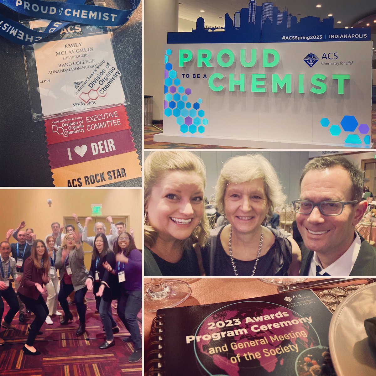 Farewell, Indy! #ACSSpring2023 far exceeded my expectations and it had everything to do with the people. Special thanks to @BagPhos, @asymtmm, @ACSorganic, the presenters, and the presider. We had networking, dancing, celebrations… oh yeah, and tons of great science!