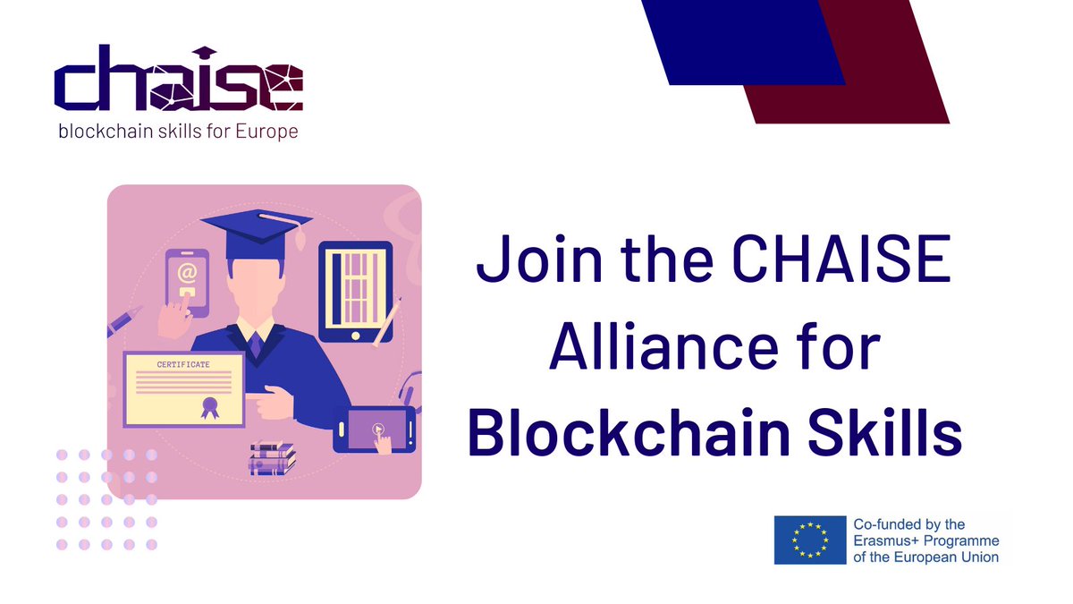 📢Are you an organisation eager to deliver #BlockchainSkills for Europe? 
The <a href="/CHAISE_EU/">Blockchain Skills for Europe</a> Alliance is waiting for you! 🫵
Learn more about the Alliance here ⬇️ 
chaise-blockchainskills.eu/join-the-chais…