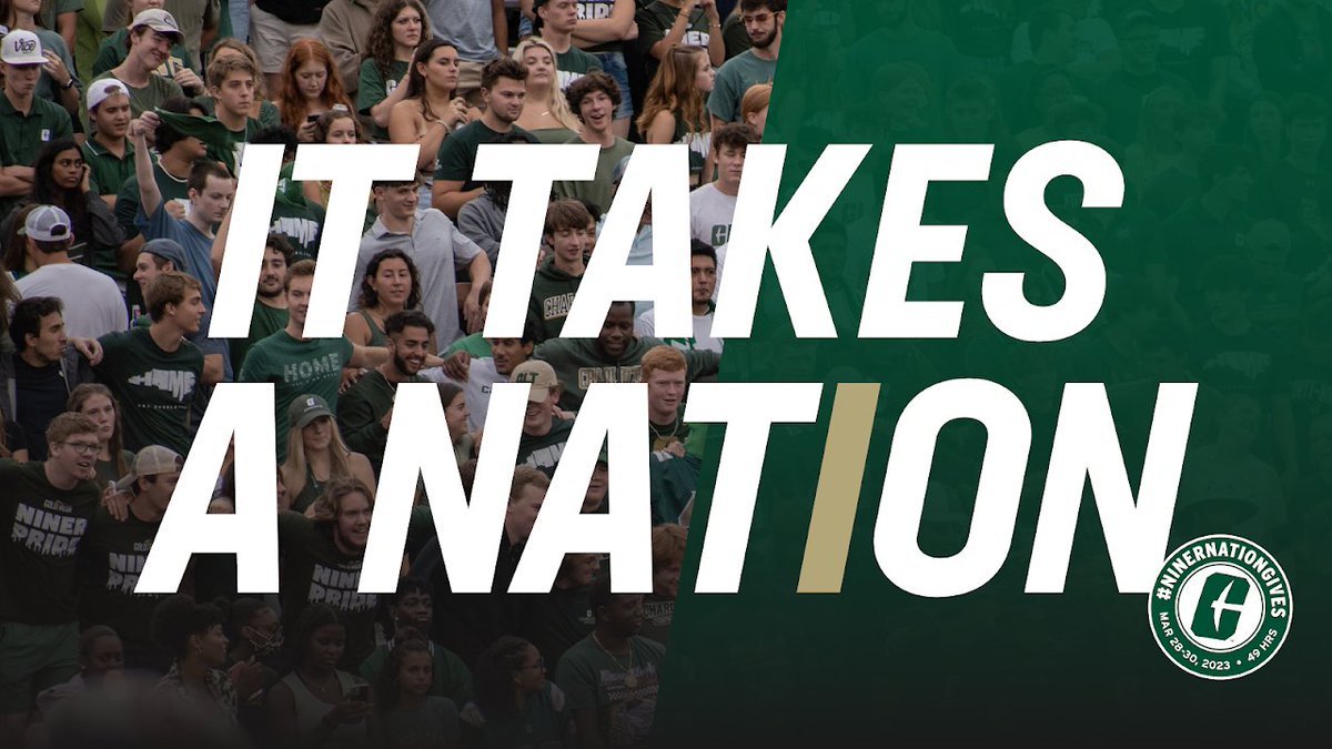 That concludes another #NinerNationGives! Over $3M raised for multiple colleges, athletics, scholarships and student programs! I was able to raise over $10K thanks to you all.

This community never ceases to amaze. Thank YOU for contributing! #timetoparty