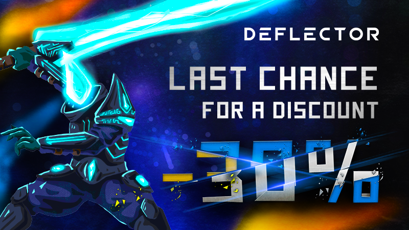 arrowfistgames's tweet photo. Haven't played Deflector yet? What are you waiting for!

Only 24 hours left to get it at a discount!⌛️⌛️

Get it here➡️https://t.co/6mi7jFyV7x

#gaming #videogames #games #IndieGameDev #indiedev #indiegame #gamedev https://t.co/HakbyNfNou