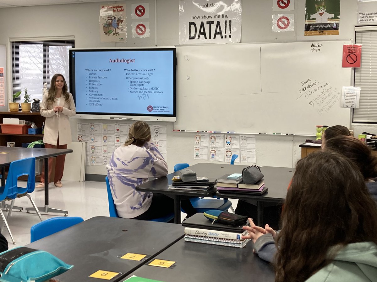 Thank you to Krista Franklin for coming back to her high school to talk to us about ISU’s Communication Sciences and Disorders Program. Always so happy to see a former student pursuing her passion!!
#bagoscience