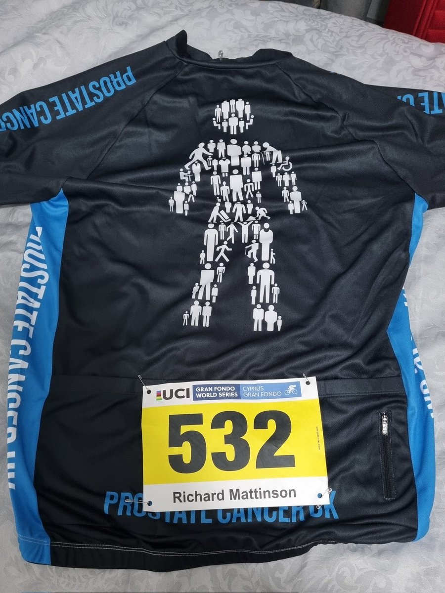 The night before the morning after..... sporting @ProstateUK kit for #cyprusgranfondo sportive day bypassing the #timetrial so it's not really first #letsgoracing of the year 😀