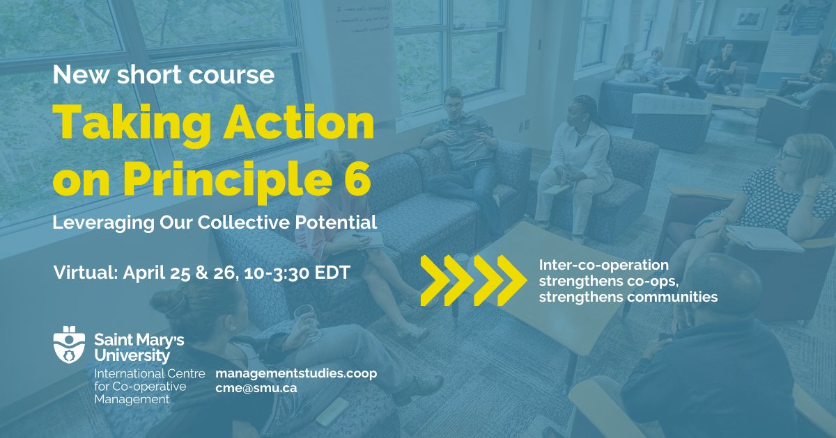 CoopMgmt's tweet photo. Another reason to get excited about this virtual short course on #Principle6?

How about special guest presentations from @YomolAtel, @Federation1967, @MUnibertsitatea, @NeighborCoops &amp; @BC_Coop!🙌

Register today! https://t.co/AJCP439WrF

#cooperationamongcooperatives https://t.co/S4CYGaRrnR