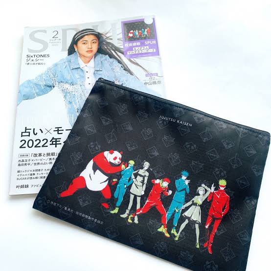 天城雪子 ,クマ(ペルソナ) 「.叶美香さん、雑誌付録の呪術廻戦ポーチ使ってた画像はGoogle先生からのいただ」|希てぃ🪽のイラスト