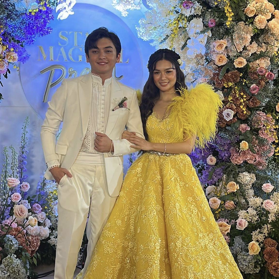 kowalerts's tweet photo. CUTIES! 💛 #FranSeth fans alert! 

LOOK: Seth Fedelin and Francine Diaz have us gushing in their ivory carpet looks at the #StarMagicalProm2023 this Thursday. #StarMagicalProm https://t.co/t25iWHSQp8