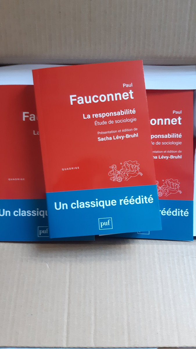 sachaL_B's tweet photo. Très heureux d'annoncer ma réédition aux @editions_PUF du grand classique de Paul Fauconnet : La responsabilité. Un texte fondateur de la sociologie française à redécouvrir le 5 avril dans toutes les librairies !
https://t.co/0kL1GIewAK https://t.co/Bb2zFETaM3