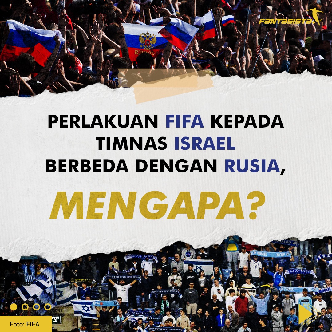 Kalau kalian bilang FIFA standar ganda, iya sih. Rusia bisa kena hukuman dan Israel tidak. Tapi tolong diingat, yg menolak Rusia bertanding adalah negara-negara kuat di barat seperti Inggris, Prancis, dkk. Nah, di Piala Dunia U-20 2023, hanya publik Indonesia yg menolak. Lemah.