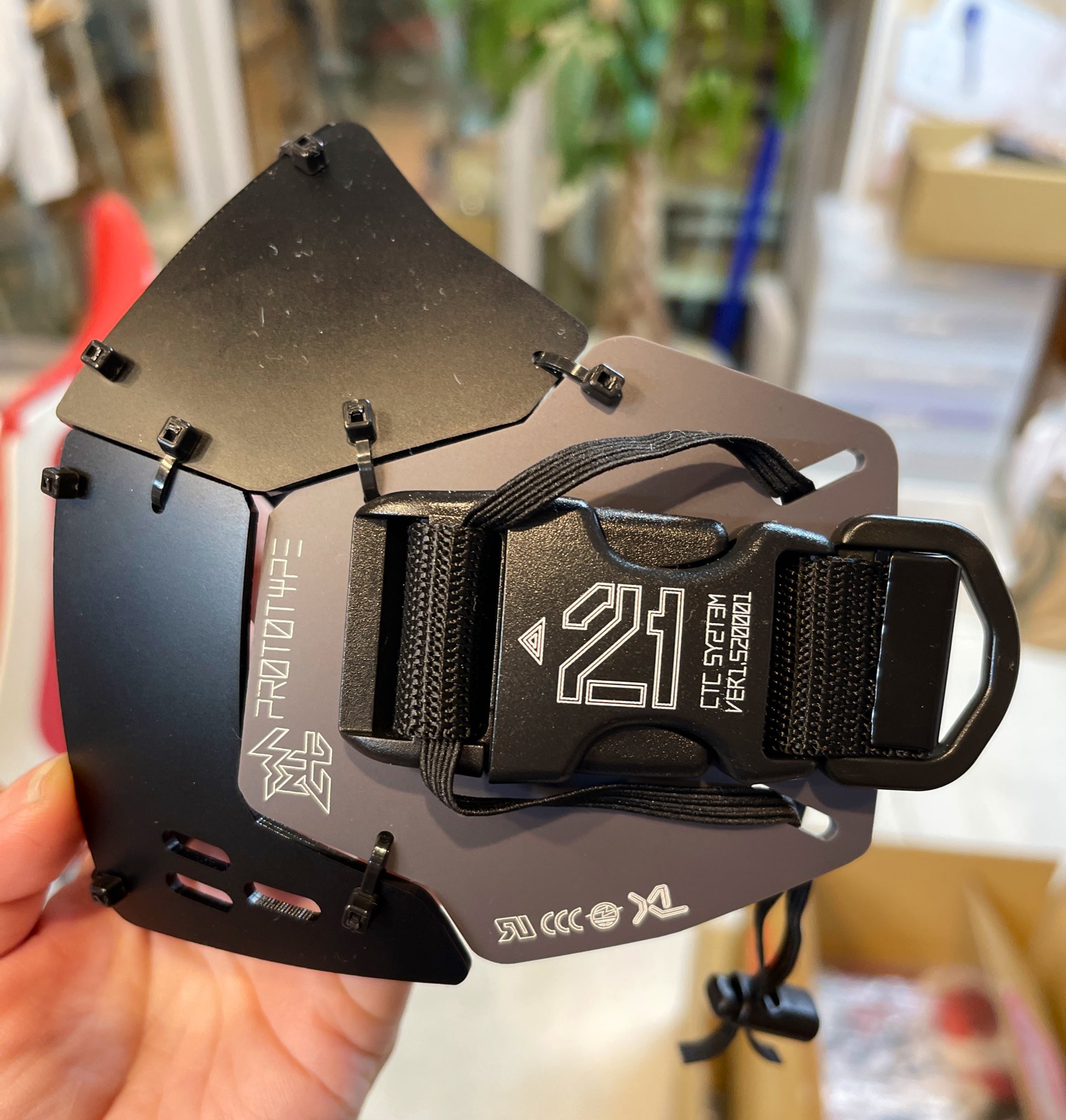 中央町戦術工芸 装甲マスクユニットmk20 ブラック black コスプレ 黒