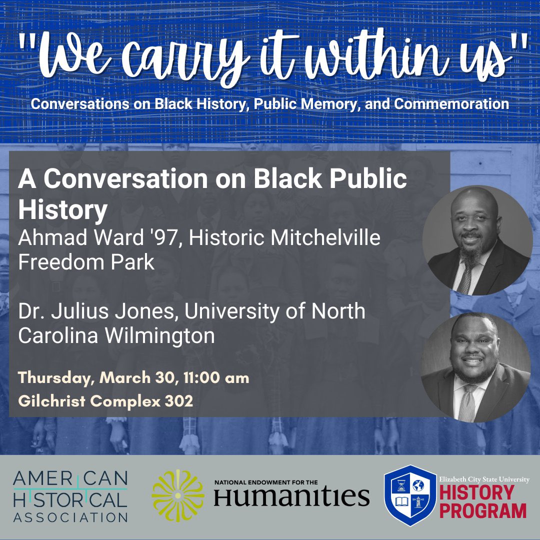 ecsuhistory's tweet photo. Please join us at 11! #ecsuurw2023 #choosehistory https://t.co/7qdgSxsuRZ