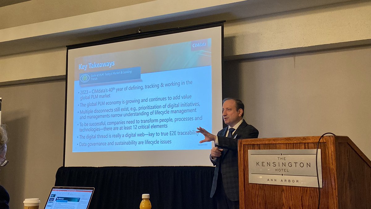 olegshilovitsky's tweet image. PLM is growing - concept to life. Every company does PLM. The digital thread (or digital web) is key for traceability. This is a topic for @CIMdataPLMNews 2023 forum #plm4um