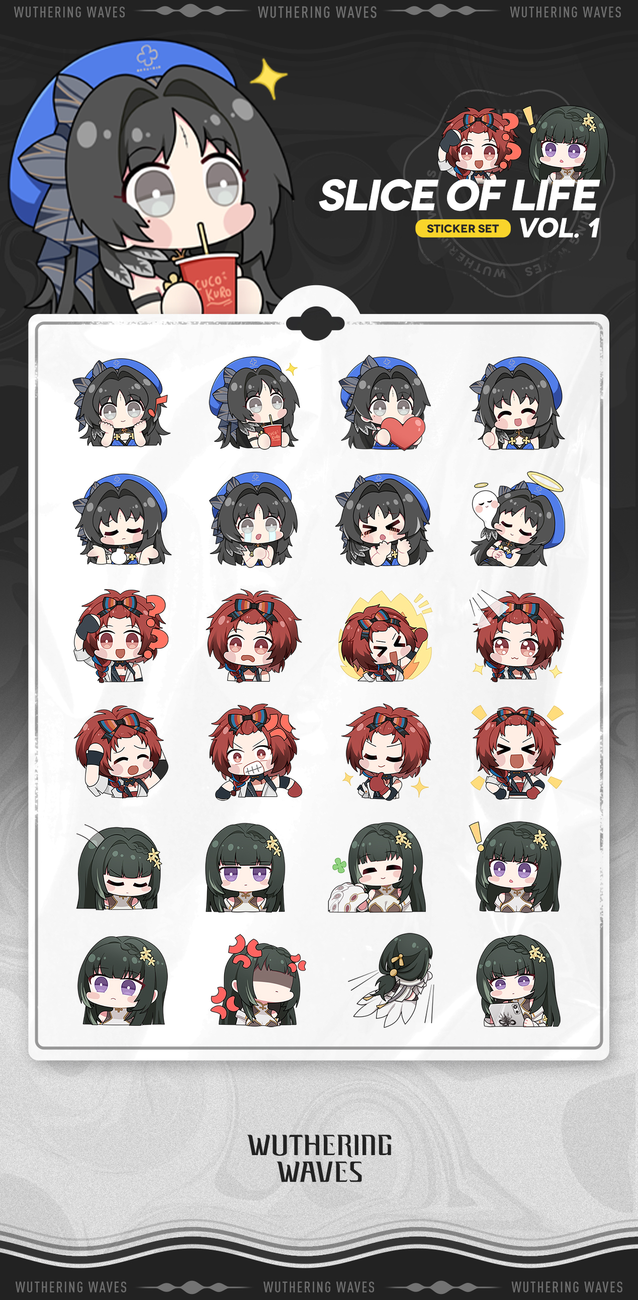 Wuthering Waves on X: “Wuthering Waves Sticker Set Vol. 1 – Slice 