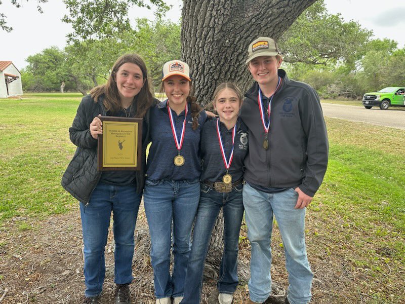 Congratulations to the TMHS Wildlife team.  They won the Region III contest yesterday! Individual placings include: Elizabeth Moore 1st. Lane Gerngross 3rd. Julia Moore 6th. Kaylie Tims 12th.  There were 68 teams and 246 individuals!!!! Congratulations guys!