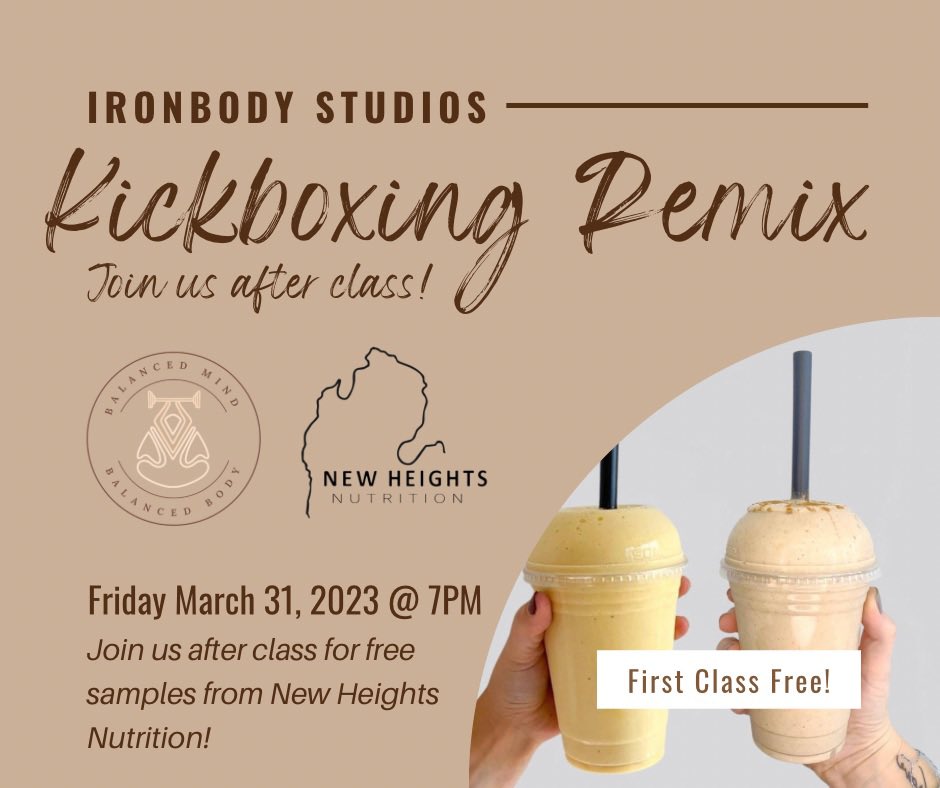 IronBodylife's tweet photo. Join us after this Fridays kickboxing class for samples from new heights nutrition! 
First class free! Link to register in bio! 
#michigan #gym #detroit #fitness https://t.co/cLhPv5FWwl