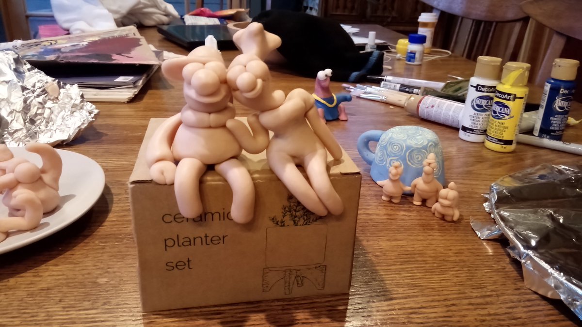 DavidRCArt's tweet photo. #clay #cartoon #handsculpted #handmade #sculture #statue #3Dart #unpainted #multimedia #art https://t.co/DWXhgRkRQc