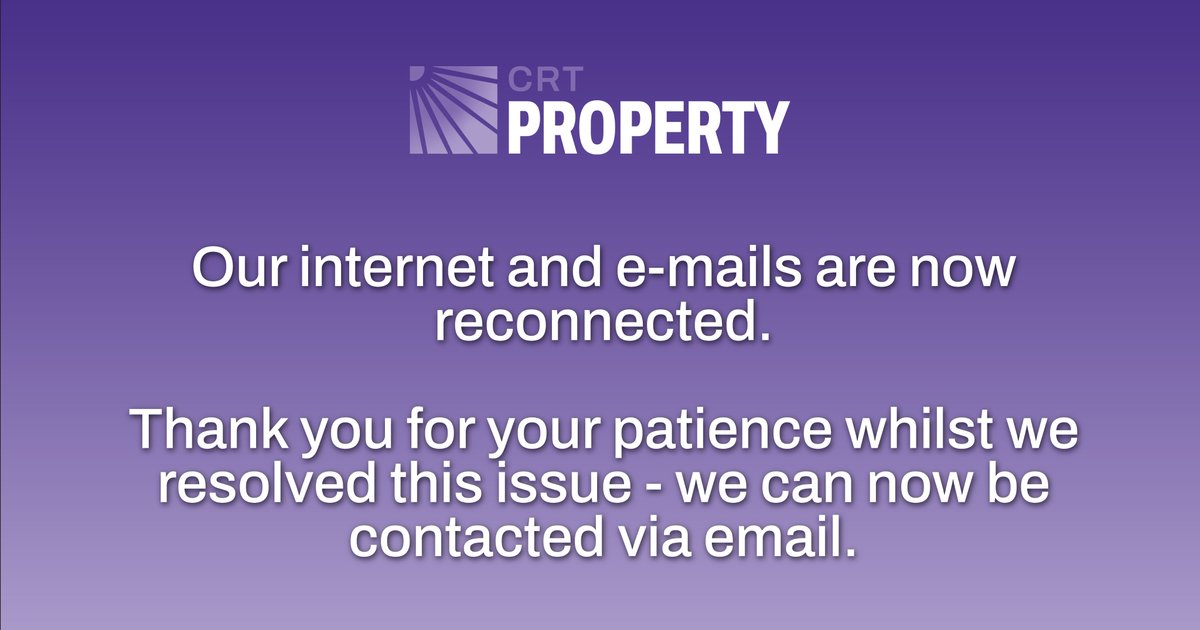 Thanks to the connection issue being resolved, we can now be contacted through email. 

Thank you for your patience whilst we addressed this issue.