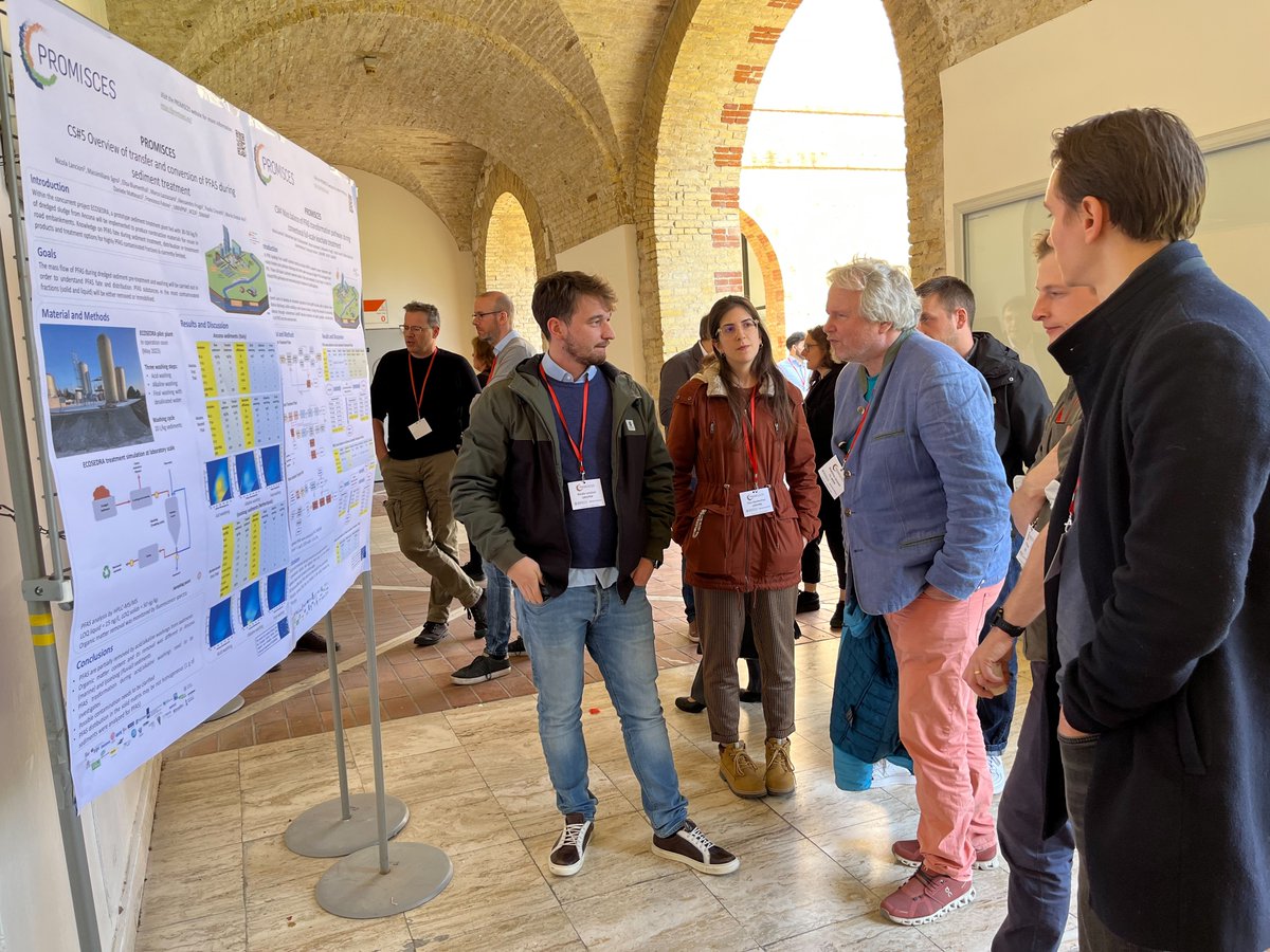 Promisces_EU's tweet photo. In a poster session at the Steering Committee, the #PROMISCES case studies presented themselves and the technologies they're using. The posters were a great opportunity to discuss the case studies' progress and to get in touch with the partners involved in the case studies.
#PFAS https://t.co/ze5AF6Zm1f