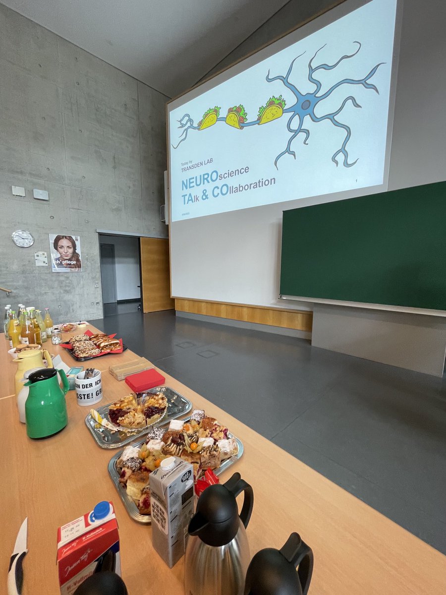 DooArn's tweet photo. No tacos, just neurons! All the fantastic neuroscientists from Dresden now have a forum to learn from each other, collaborate and eat! https://t.co/JMBofNgrhu