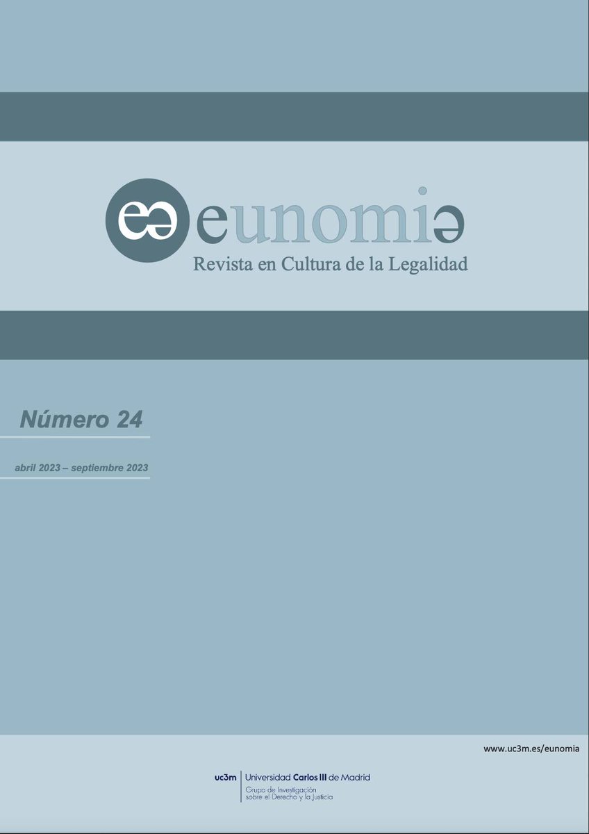 Estimados amigos. Acaba de ser publicado en la Revista Eunomía 24 (2023) un nuevo artículo mio: "La interpretación constitucional como caso especial de la interpretación jurídica". <a href="/cepcgob/">Centro de Estudios Políticos y Constitucionales</a> <a href="/ICADE_Derecho/">ComillasICADEDerecho</a> <a href="/CulturLeg/">Cultura de la Legalidad</a> 
e-revistas.uc3m.es/index.php/EUNO…
