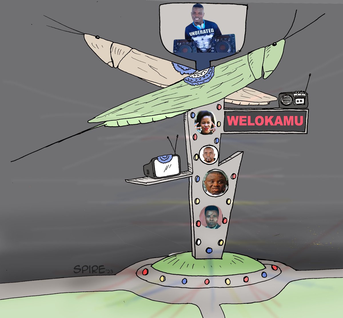 SpireJim's tweet photo. I was commissioned to design a monument for Masaka City. After studying monuments of various cities and towns in Uganda, I observed that most of them are male (bull, lion, male elephant, male colonial officers…). I came up with this balanced one. https://t.co/mmkMc3FRta