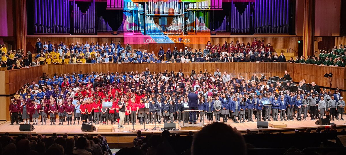FriendsofHMPS's tweet photo. @HerbMorrPriSch choir at the Lambeth schools singing concert at the Royal Festival Hall! Such an amazing experience listening to all the schools singing together! ❤️❤️ Well done to @missarnetthmps  on all your hard work! https://t.co/FiXRpz0mD7