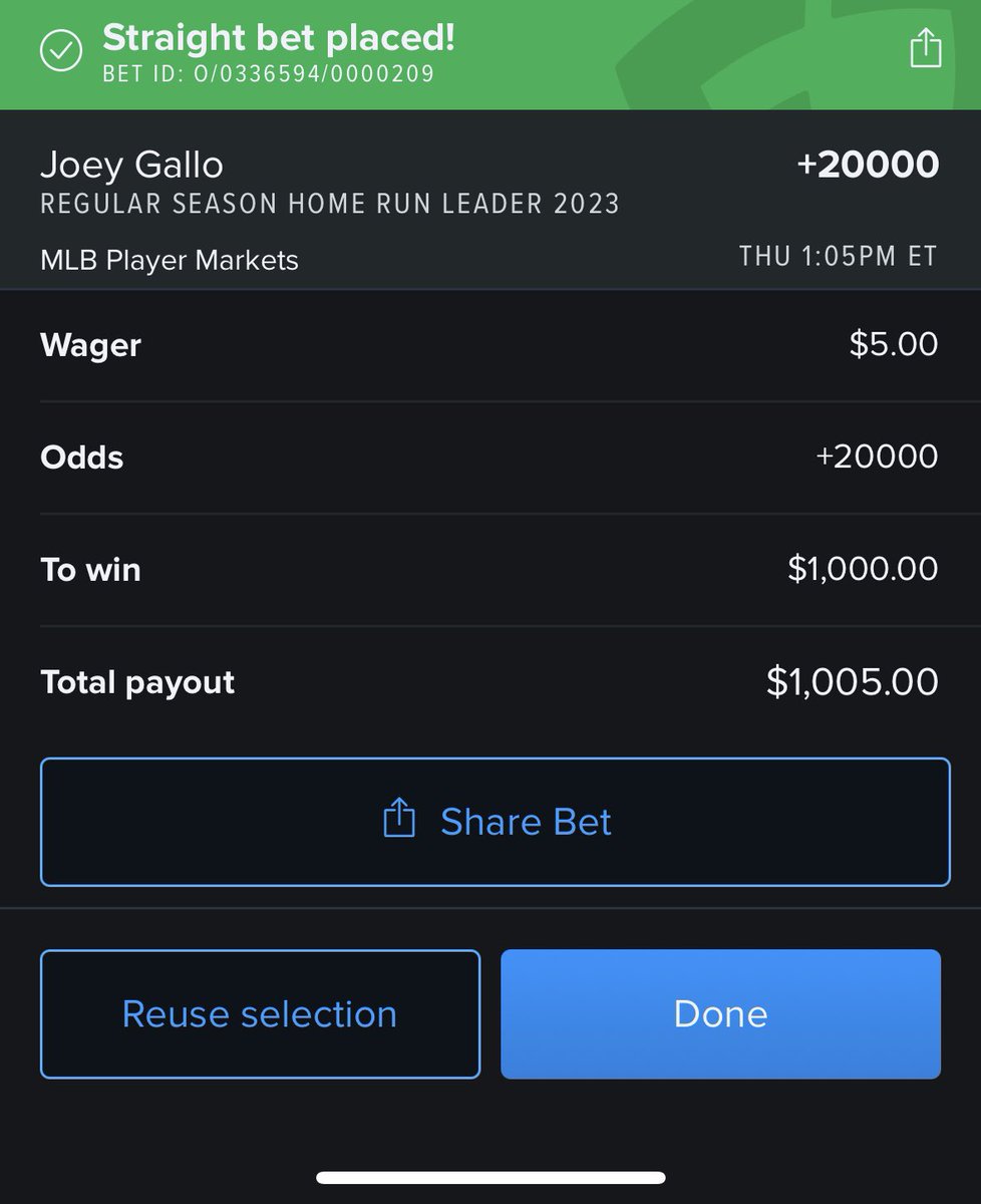 I have 100% confidence this will hit.  <a href="/JoeyGallo24/">Joey Gallo</a>