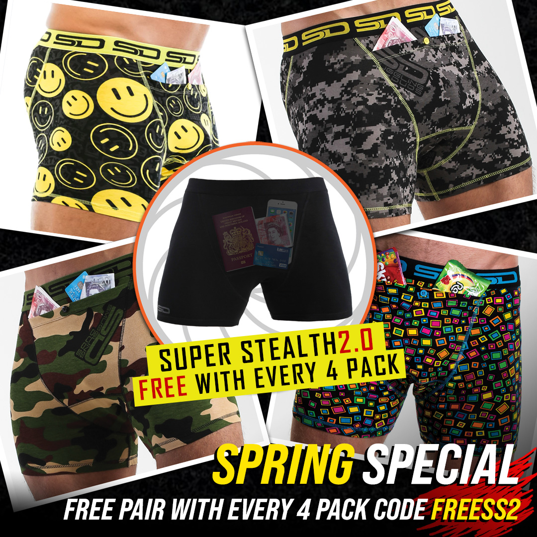 Smuggling Duds Stealth 2.0 underwear range