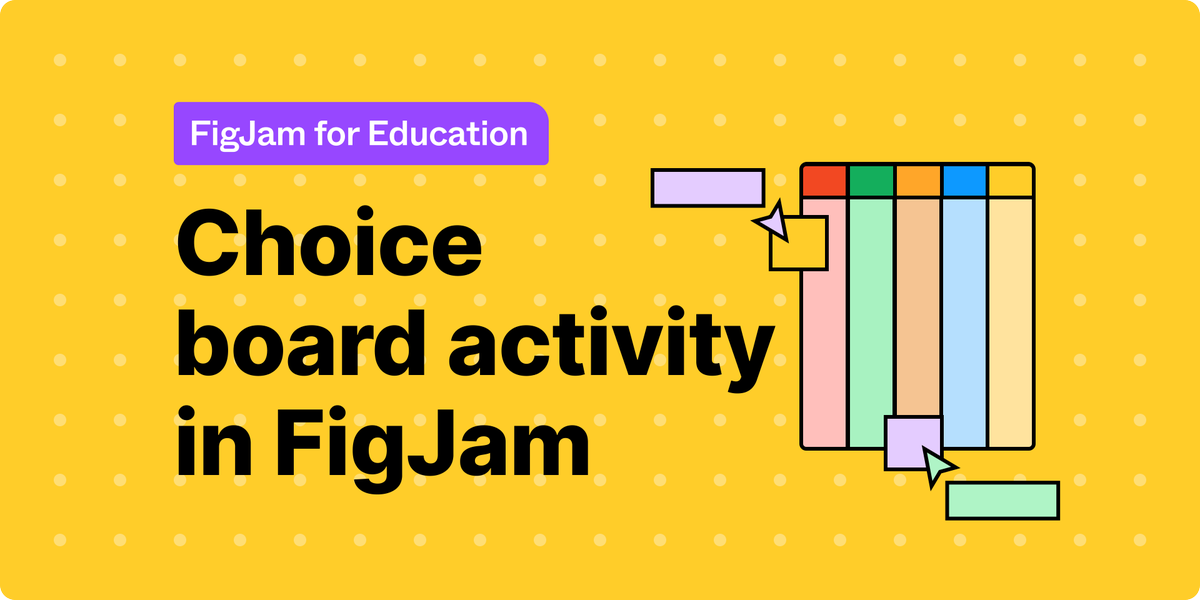 FigmaEdu_Alex's tweet photo. While we're talking about curiosity and learning, here's another FigJam template for the classroom! Use this interactive choice board to make learning engaging &amp; student-driven ✨

https://t.co/eyR1yMuIqw

#edchat #edtech #classroomtech #FigmaForEdu #teachertwitter #edu #teaching https://t.co/eOKwWvVjU8