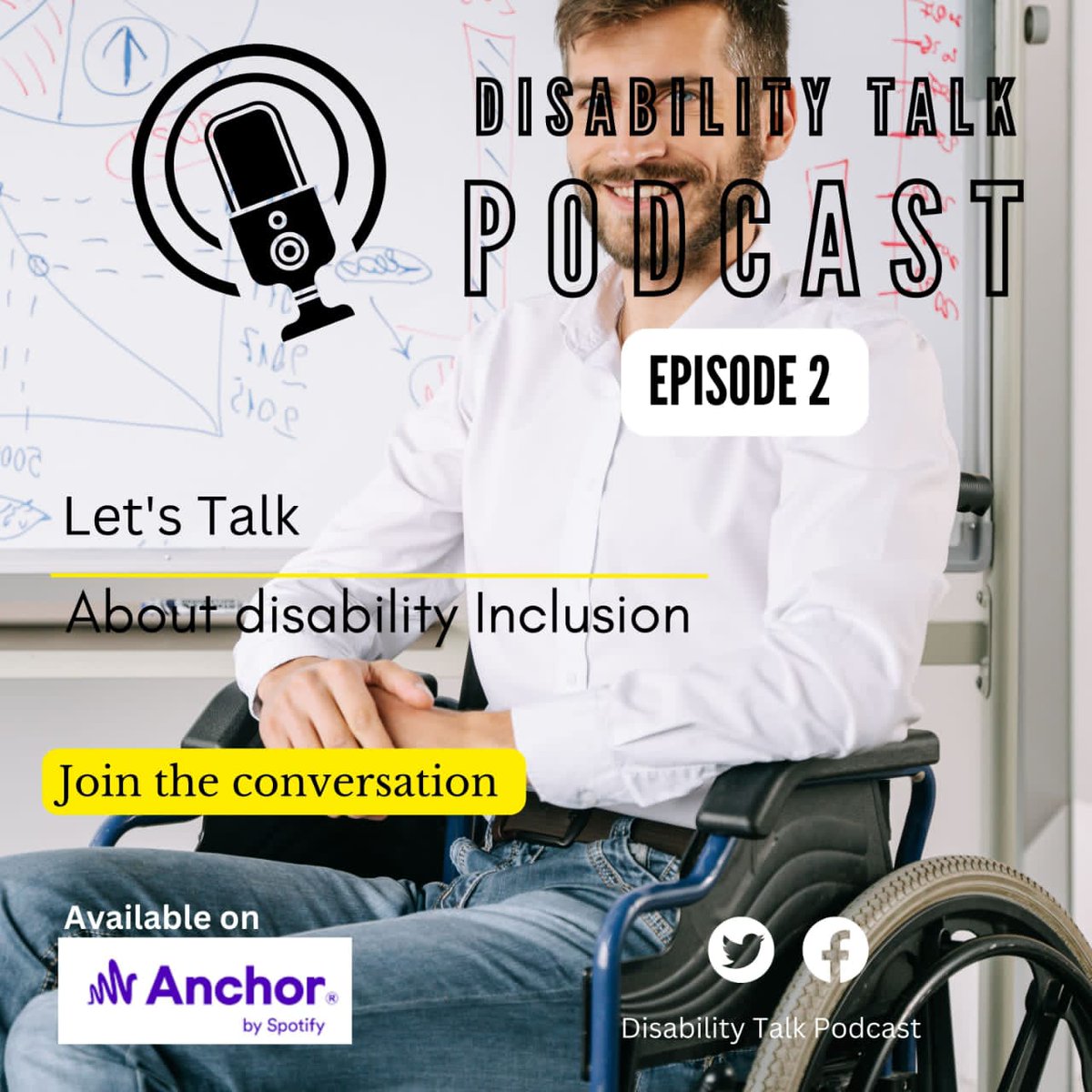 "Our human family is completed when everyone is included." - Curt Armstrong 
This week, the Disability Talk Team talks about disability inclusion, barriers to inclusion and strategies for an inclusive society. 
Available on Anchor fm⬇️:anchor.fm/.../episodes/D…