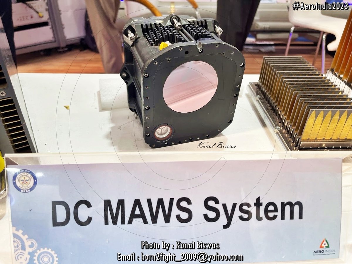 Kunal_Biswas707's tweet photo. The #ADA And #IRDE Exhibited Various Missile Approaching Warning Sensors At #AeroIndia2023 One Is Duel Colour And The Other Is Infrared Based Missile Approaching Warning System For Helicopters And Transport Aircraft Also Including Fighter Aircraft Such As SU30MKI 🇮🇳🔥 https://t.co/YIX7exfwWo