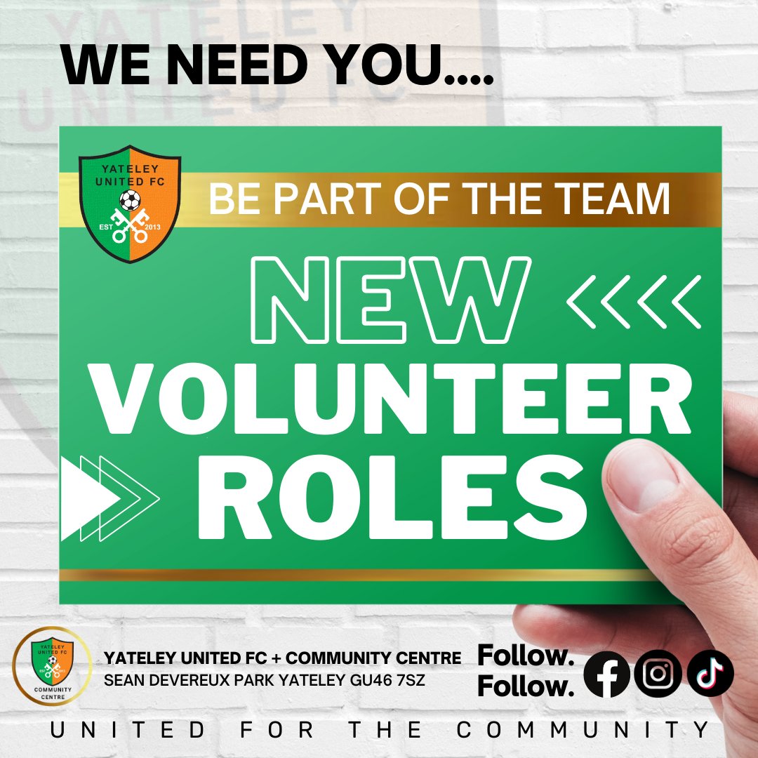 HartVolAction's tweet photo. Enjoy meeting people and bringing happiness to the community? Then @YateleyUtdFC  would love to hear from you! They are looking for volunteers to help in the kitchen on Sat/Sun morning as well as in the clubhouse bar on evenings/weekends. Find out more: https://t.co/Rm9Sgmb9aJ https://t.co/l33jyzqc9z