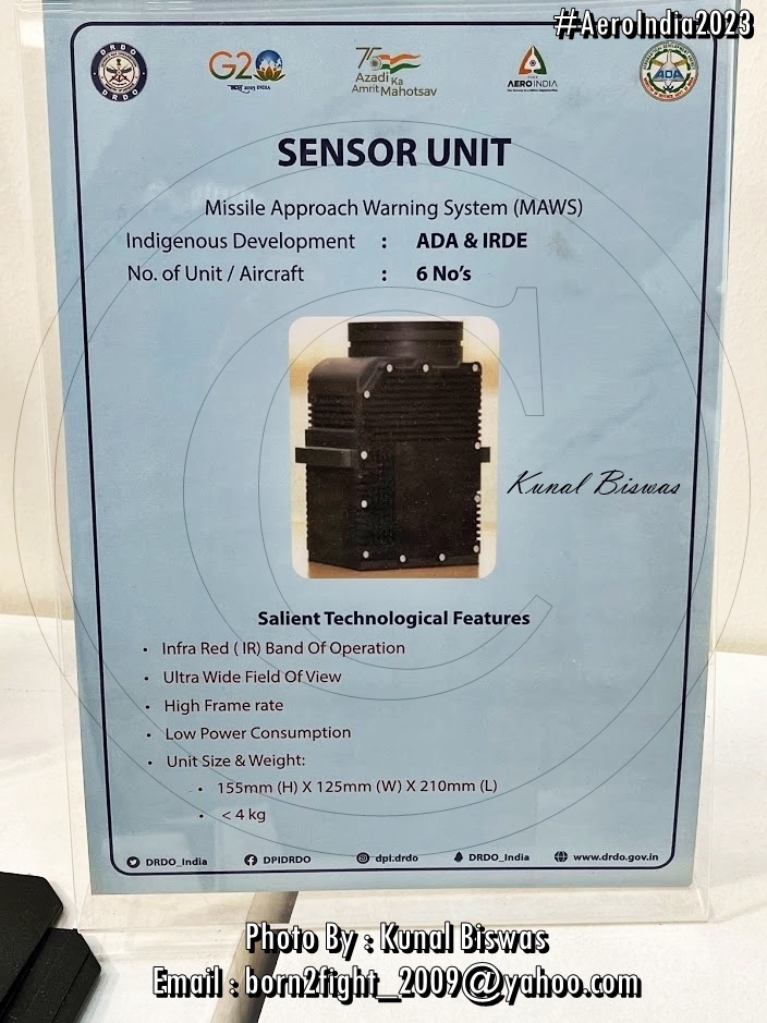 Kunal_Biswas707's tweet photo. The #ADA And #IRDE Exhibited Various Missile Approaching Warning Sensors At #AeroIndia2023 One Is Duel Colour And The Other Is Infrared Based Missile Approaching Warning System For Helicopters And Transport Aircraft Also Including Fighter Aircraft Such As SU30MKI 🇮🇳🔥 https://t.co/YIX7exfwWo