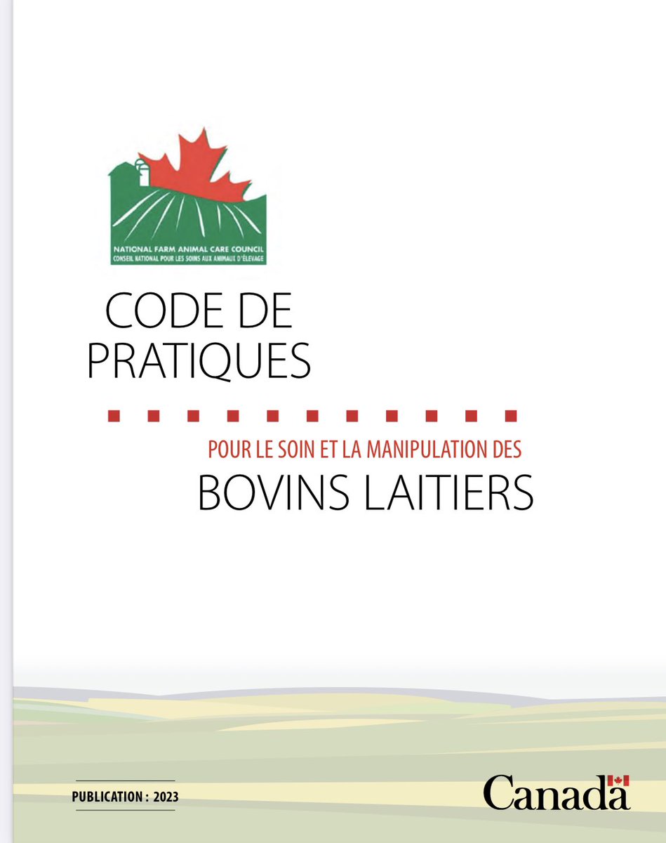 Le nouveau code de pratiques pour les bovins laitiers est maintenant disponible : nfacc.ca/codes-de-prati…