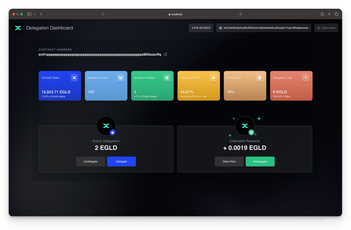 A new version of the Delegation Manager Dashboard has just been released with Wallet Connect 2.0 support, improvements in UX and package management.

Available here: github.com/multiversx/mx-…