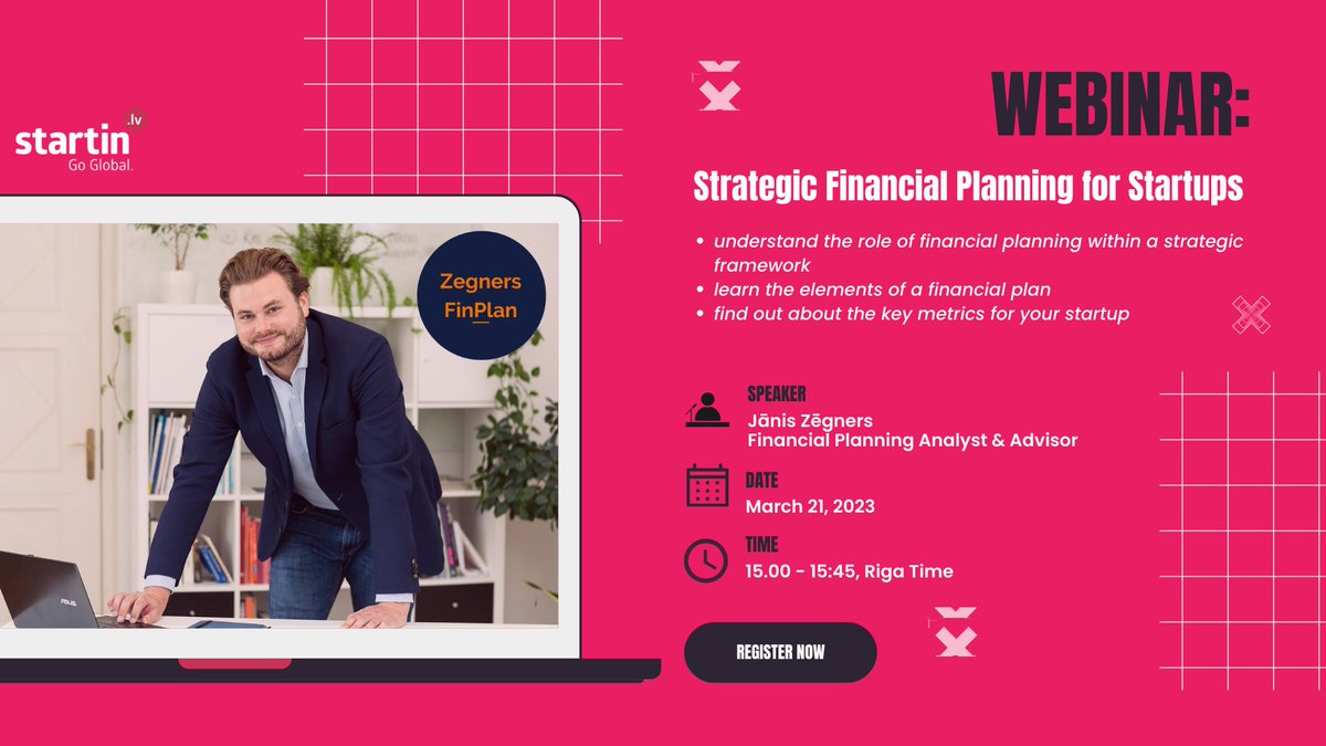 StartinLV's tweet photo. 😴 Did you miss out on the first webinar of our new knowledge series last week - Strategic Financial Planning for Startups by @JZegners of Zegners FinPlan? No worries - the recording is available on the LEARN section of our website! 📹 https://t.co/IXq6bFi9Mr